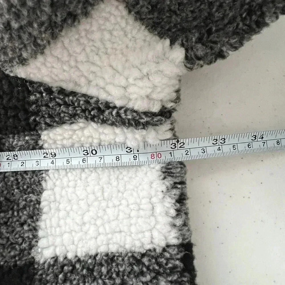 Steve Madden Womens Plaid Faux Sherpa Lined‎ Jacket Plus Size 3X Hood - Picture 15 of 16